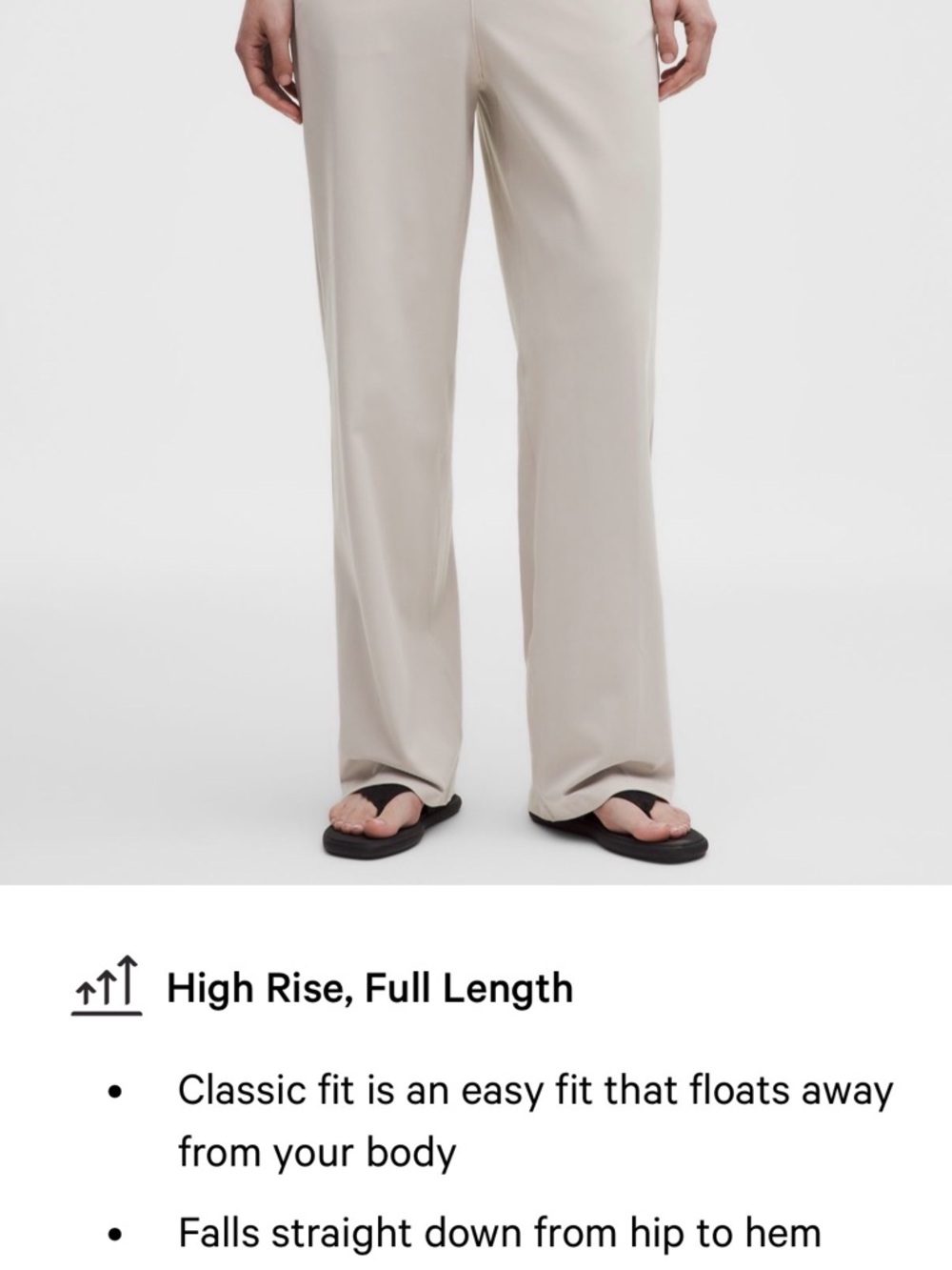 lululemon athletica daydrift straight Leg Trousers in Light Beige short - Picture 2 of 10